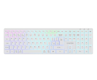 Klawiatura CANYON Klawiatura HKB-W11 UK/US RGB Dwa Tryby Bezprzewodowa Biała CNS-HBTK11W